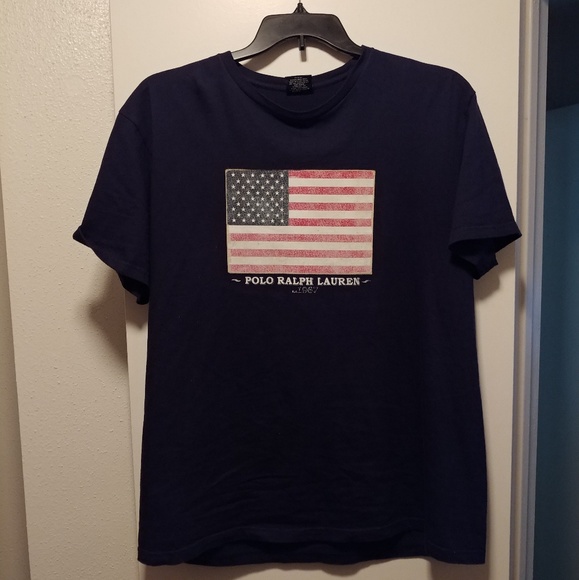 ralph lauren american flag t shirt